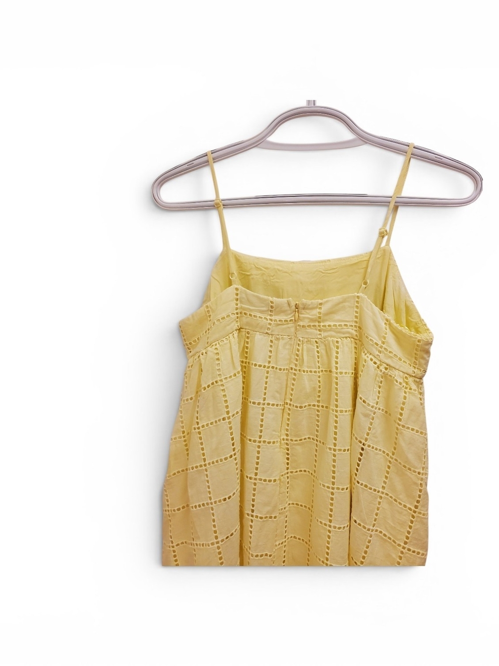 Petal & Pup Pale Yellow Eyelet Maxi Dress with Spaghetti Straps - Picture 6 of 10